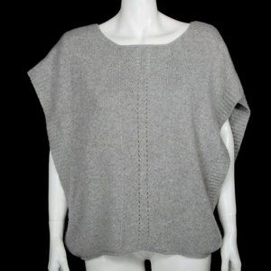 B CHYLL Oversize Drop arm Cashmere Sweater Gray Sleeveless Womens size S - 351